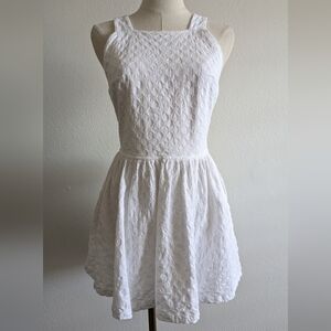Free People Textured Cris-Cross Tie-Back Mini Dress • XS